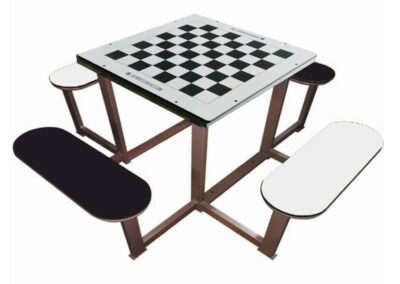 Mesa de ajedrez de exterior antivandálica