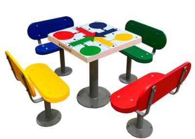 Outdoor parcheesi table for for seniors