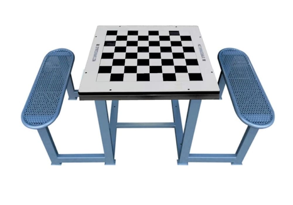Forte outdoor chess table with 2 benches