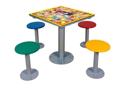 Outdoor table with goose game