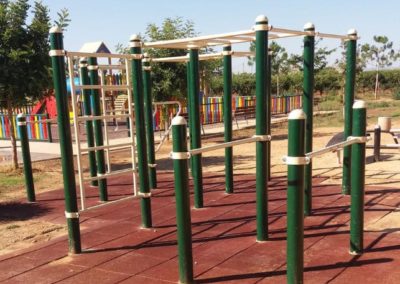 Calisthenics equipment installed in public park