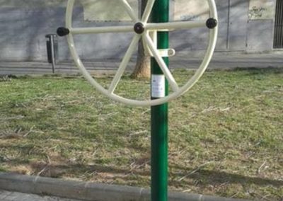 Installation of Arm Wheel Machine in outdoor gym