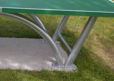 Detail of the Sport Pro table tennis table legs.